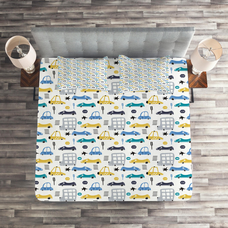 Polyester Coverlet, King Bedspread + 2 Shams