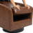 Applewold Upholstered Coffee Faux Leather Swivel Barrel Chair with Solid Wood Base-1492187571