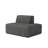Berlare Upholstered Compression Gray Corduroy Modular Singler Side Accent Chair – Fully Compressed, No Assembly Required-1828660244