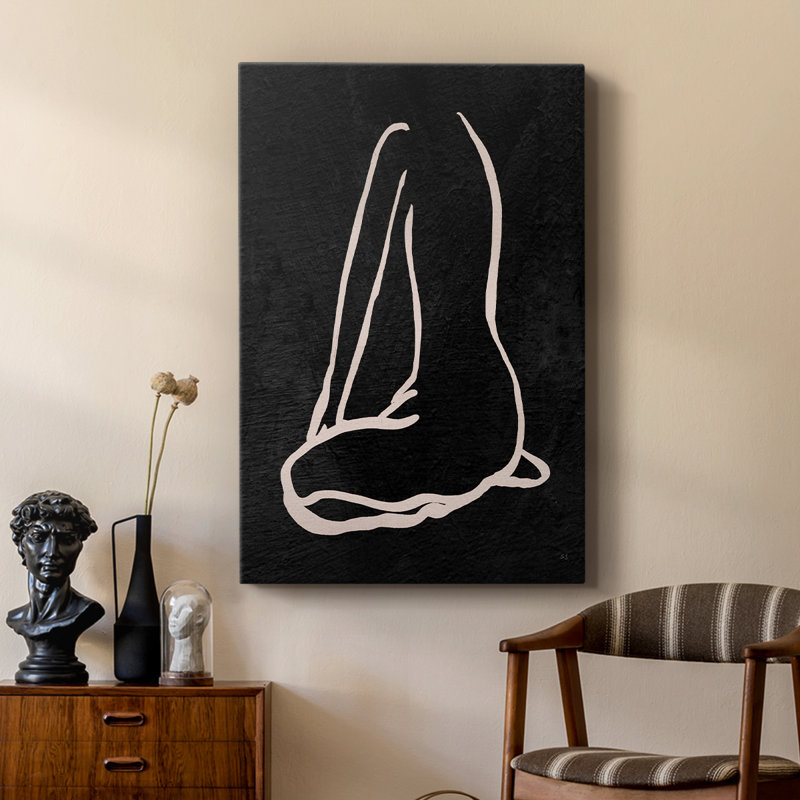 Figurine en noir II - galerie Cavas sur mesure, H 18 po x l 12 po