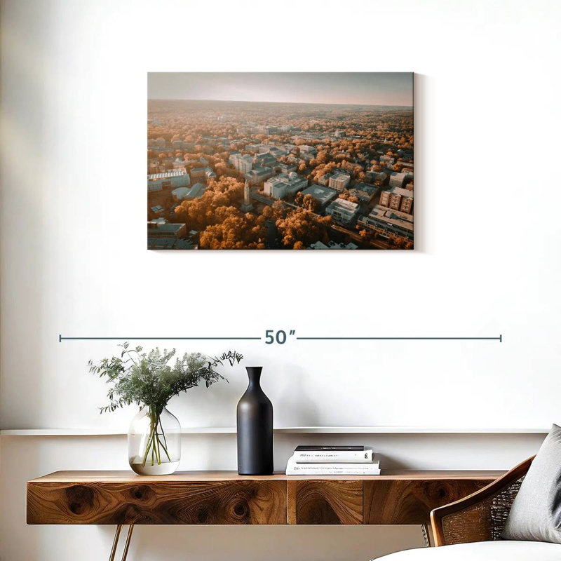 Harpa UNC Campus Aerial View, 20" H x 30" W