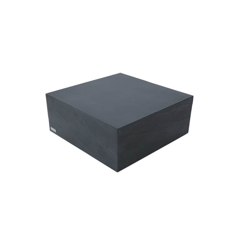 Table basse carrée en béton pour l'intérieur et l'extérieur Elementi Home Colorado, 16" H x 33.9" W x 33.9" D, Noir ardoise