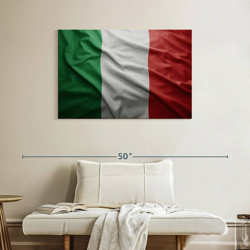 Drapeau italien, H 26 po x l 39 po
