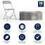 Chaise pliante en plastique Hercules Series ‑ capacité de poids de 650 lb-551264944