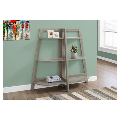 Bibliothèque ouverte Taupe à 3 niveaux avec 6 sections de tablettes