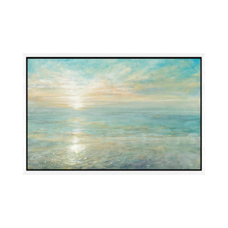 Sunrise - Wrapped Canvas Print, 101.6 cm H x 66.04 cm W, White Floater Framed