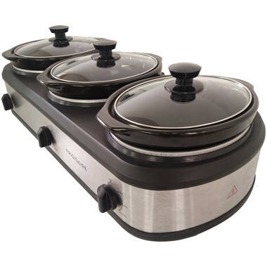 Frigidaire Stainless Steel Triple Slow Cooker (3 x 2.5 Quarts)