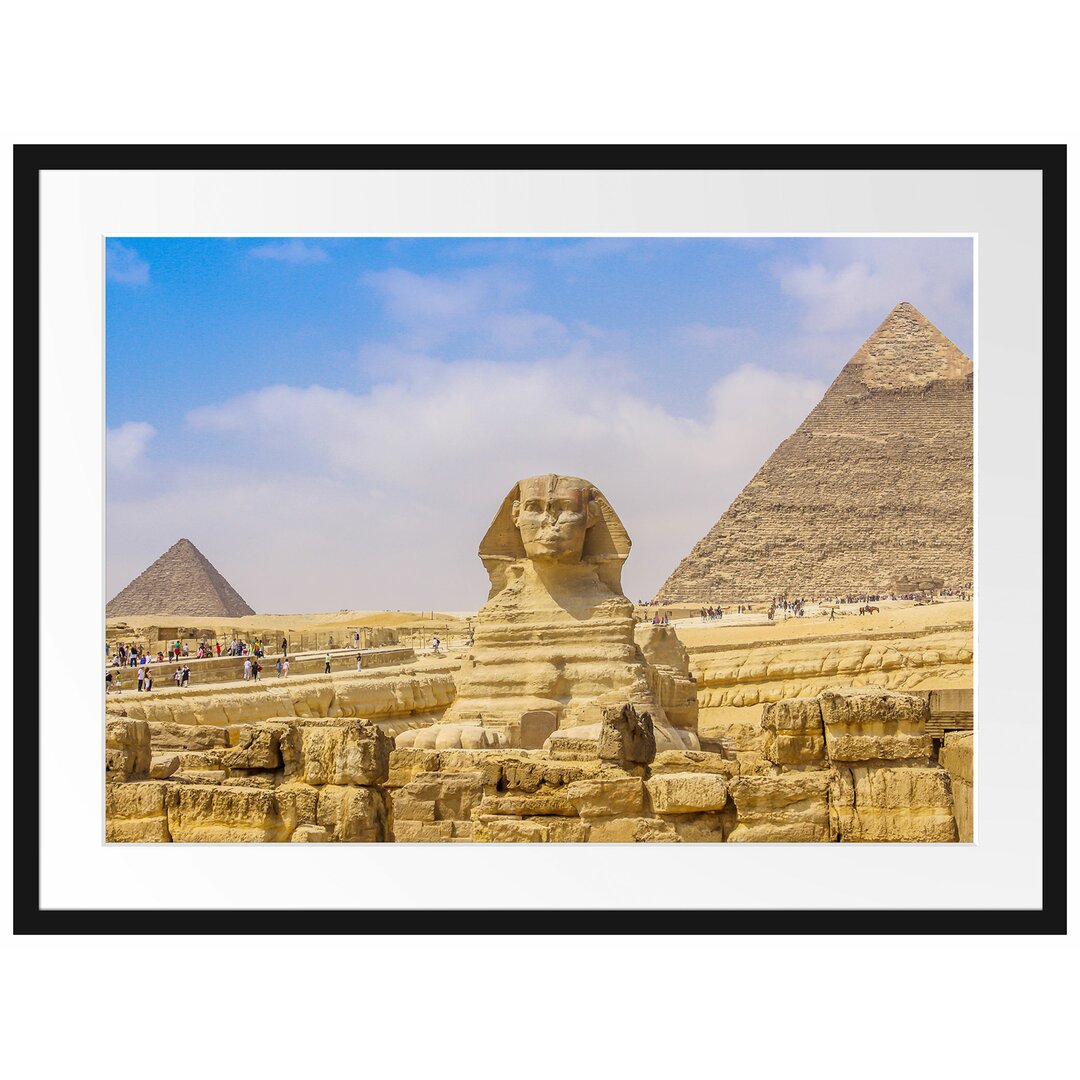 Gerahmtes Poster GroÃŸe Sphinx von Gizeh