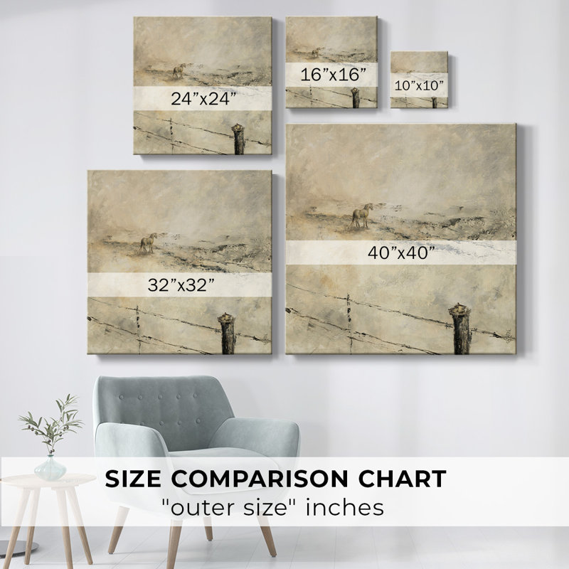 Vauge Fence-Gallery Wrapped Canvas, 24" H x 24" W x 1.5" D