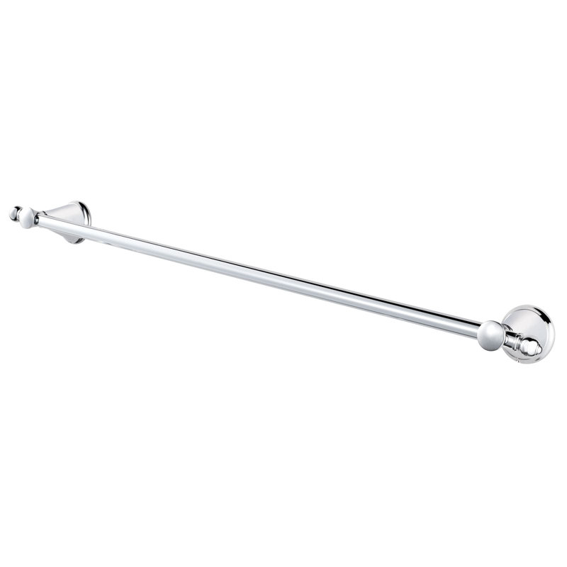 Saxton 24" Wall Mounted Towel Bar, Polished Chrome