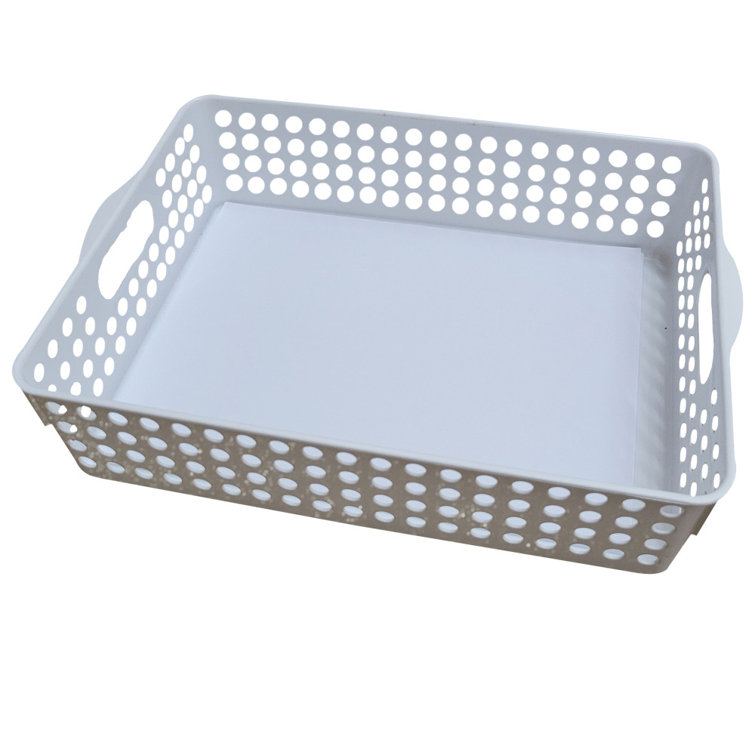 6 pieces Home Basics 2 Tier Perforated Plastic Shower Caddy With