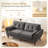 75.5"  Modern Style Upholstered LoveSeat Sofa-1956528996