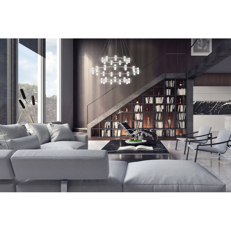 Netto 33 - Light Dimmable LED Tiered Chandelier
