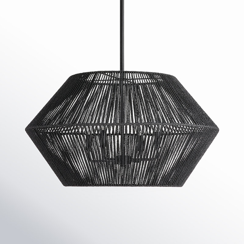 Gana 4 - Light Matte Black Shaded Pendant