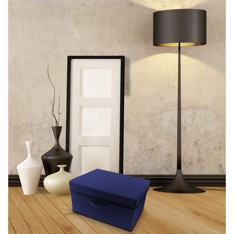 Repose-pieds de rangement rectangulaire 16 po Corsha, bleu