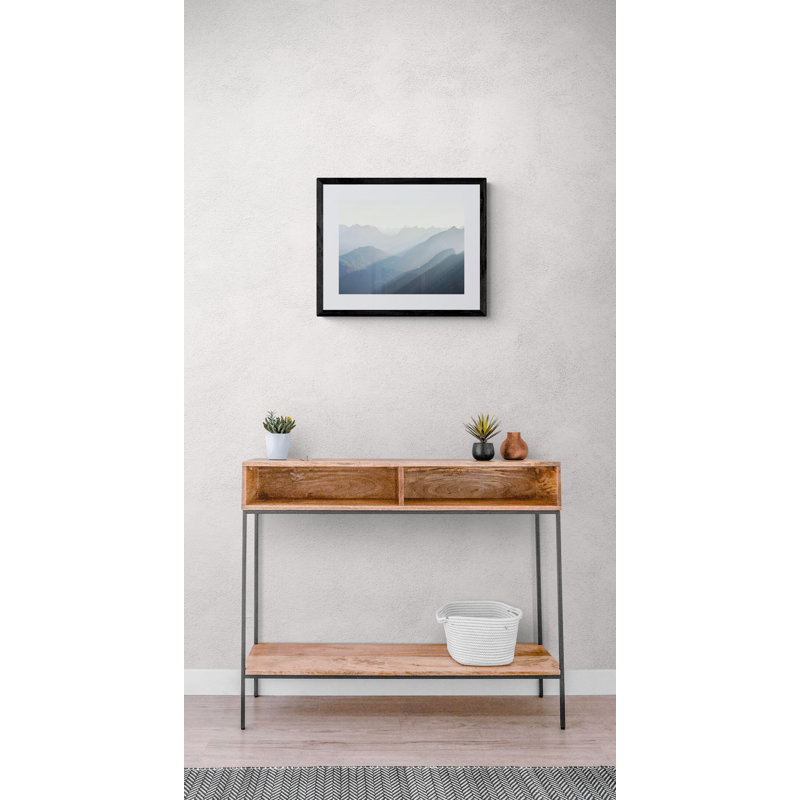 Dolomites, Italy, Hazy Light Print by Frank Peters, White, 17.25" H x 21.25" W x 0.88" D, Black Framed Paper