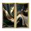 Or noir et marbre noir captivant - art abstrait sur toile, art mural abstrait noir, ensemble de 2