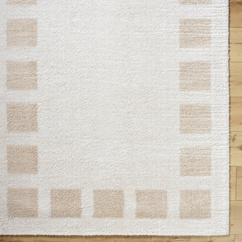 Machine Washable Shaggy Boho Beige Area Rug, Rectangle 140 x 200cm