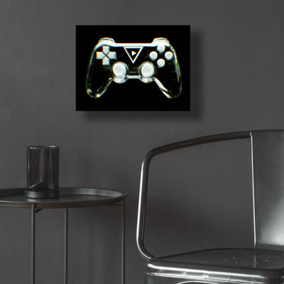  «Glitchy Controler» par Ann Klee, art mural en verre acrylique, 16 po x 12 po