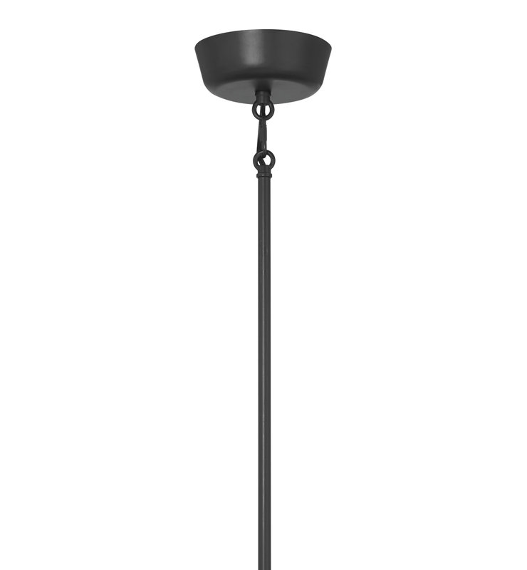 Luminaire suspendu 6 lumières Merylmint, Noir mat