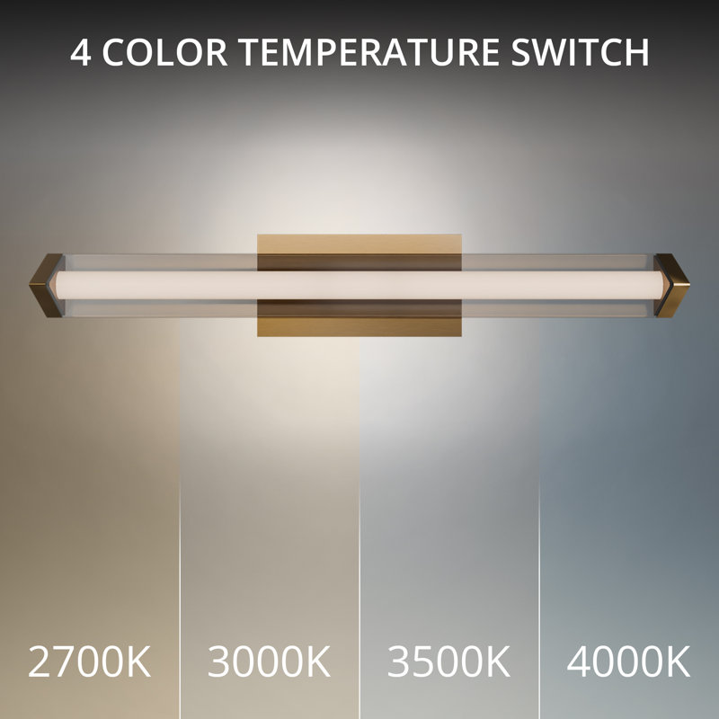 Boulevard 18" Dimmable LED Bath Vanity & Wall Light With Built In Color Temperature Switch from 2700K/3000K/3500K/4000K