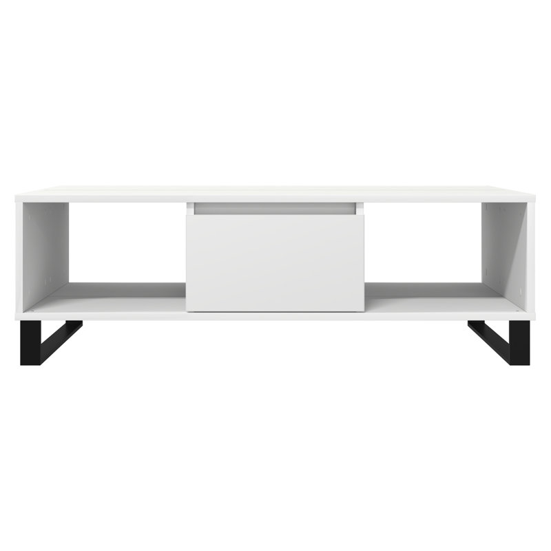 17 Stories Coffee Table 104X60x35 Cm Engineered Wood, White