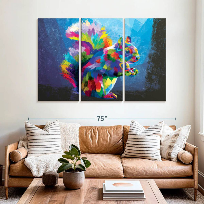 Brampt Rainbow Squirrel, 42" H x 65" W