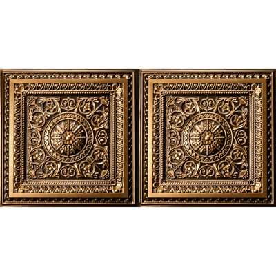 Marseille 23.75 in. L x 47.75 in. W Metallic and Textured Vinyl Drop-In Ceiling Tile and Glue Up Ceiling Tile Ceiling Tile In