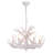 Brenton Eclectic 6 Light White Antler Chandelier