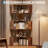 Space-Saving L-Shaped 6-Tier Corner Bookshelf-434413094