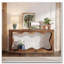 Console 63 po avec rangement en brun, table basse derrière le canapé, station de canapé d'entrée longue, support de console étroite, support de couloir pour le salon de l'entrée