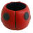 5" Cement Lady Bug Planter