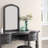 Bedroom Classic Vanity Set Wooden Carved Mirror Stool Drawers-1330207470
