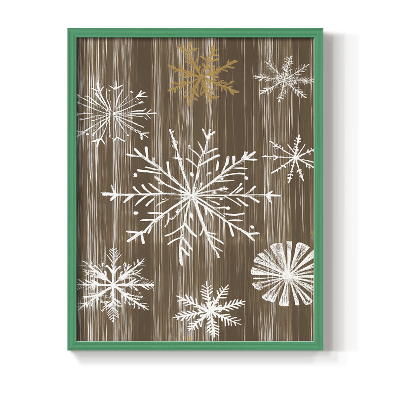 «Christmas Holiday Art LVI», reproduction encadrée - bois massif, H 15 po x l 12 po, Green