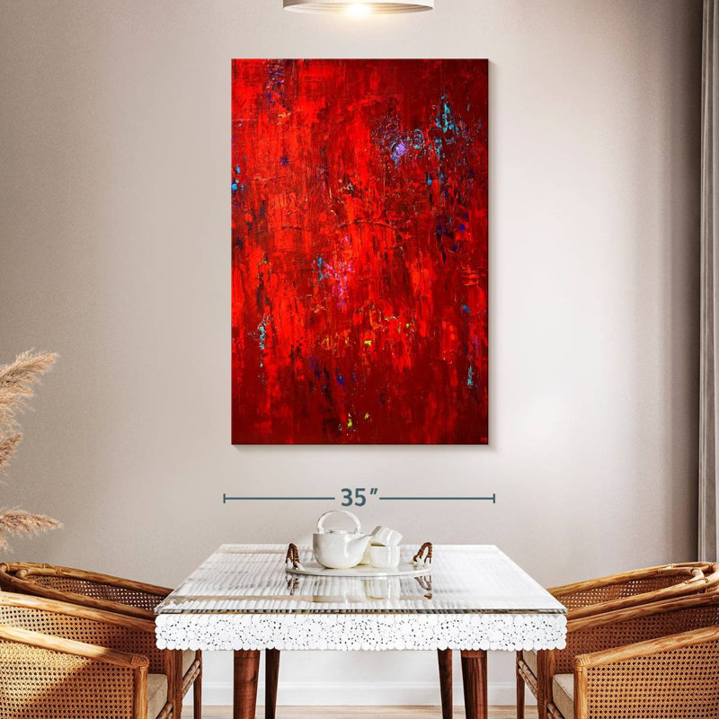 Avery Red I, 51" H x 34" W