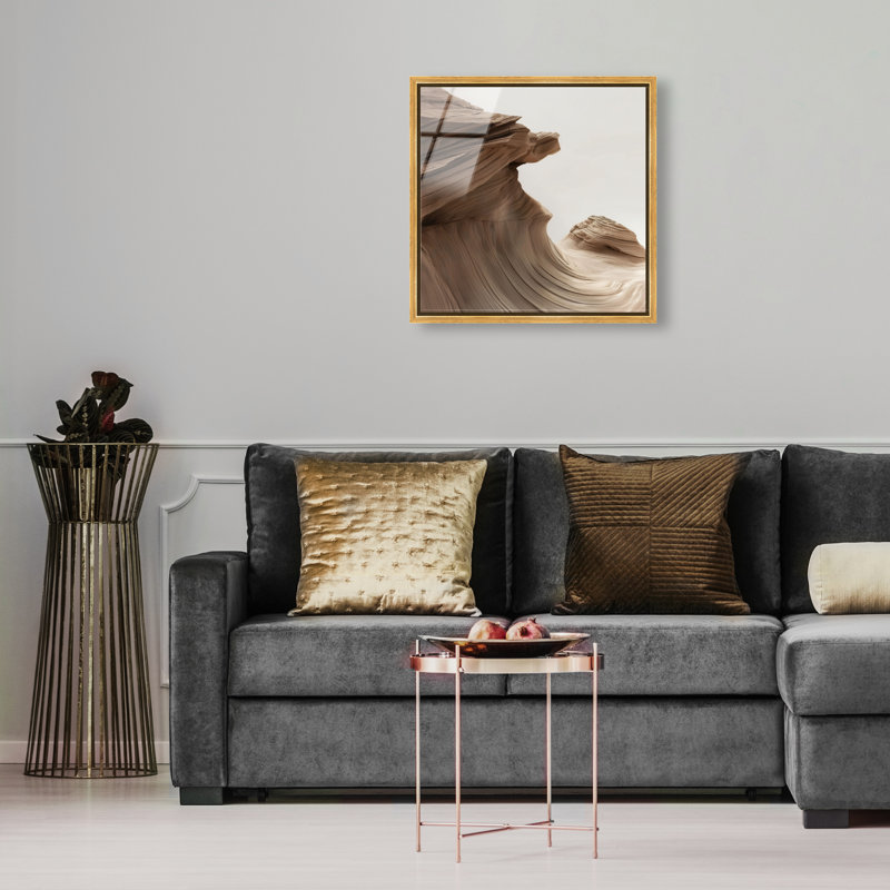 Stoic Sandstone II Print by Oliver Gal, 17"H x 17"W, Gold Floater Frame