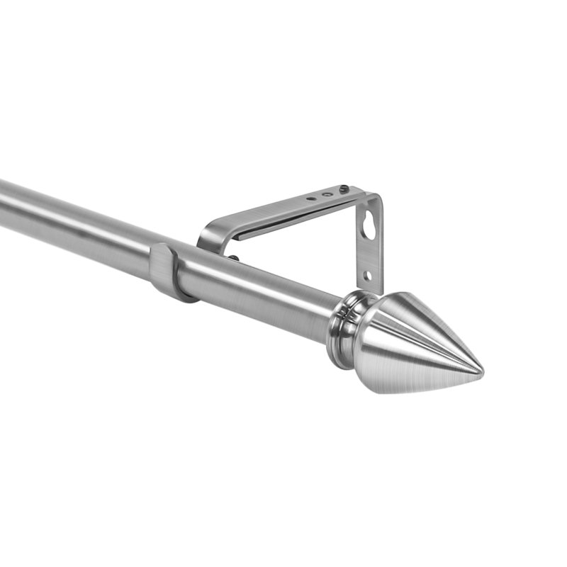 Tringle à rideaux simple Varennes, H 0,62 po x l 84 po x P 0,62 po, Acier brossé