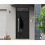 Front Exterior Prehung Steel Door Deux 6501 Anthracite Top Exterior Window Stainless Inserts Single Modern Painted-95265370