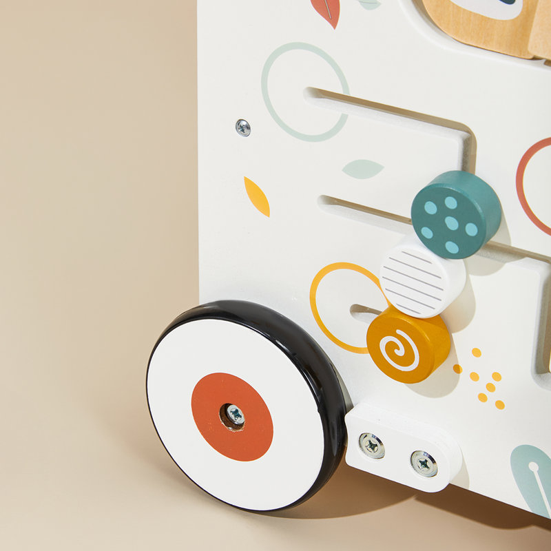 Poussette en bois pour bébé avec centre d'activité et de vitesse réglable