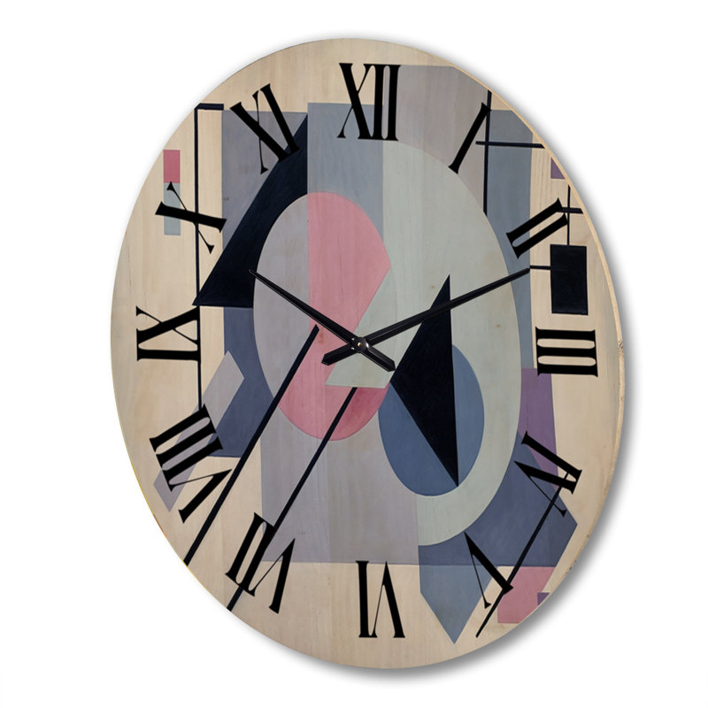 Horloge murale en bois massif Nyani, Très grand