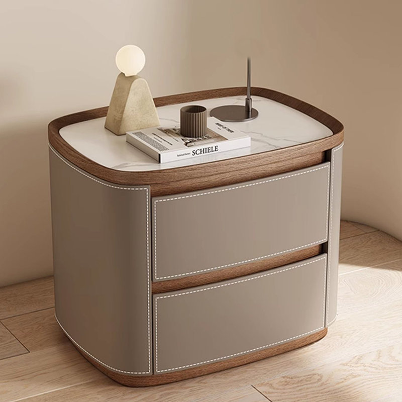 Modern Solid Wood End Table, 19.69" H x 19.69" W x 15.75" D