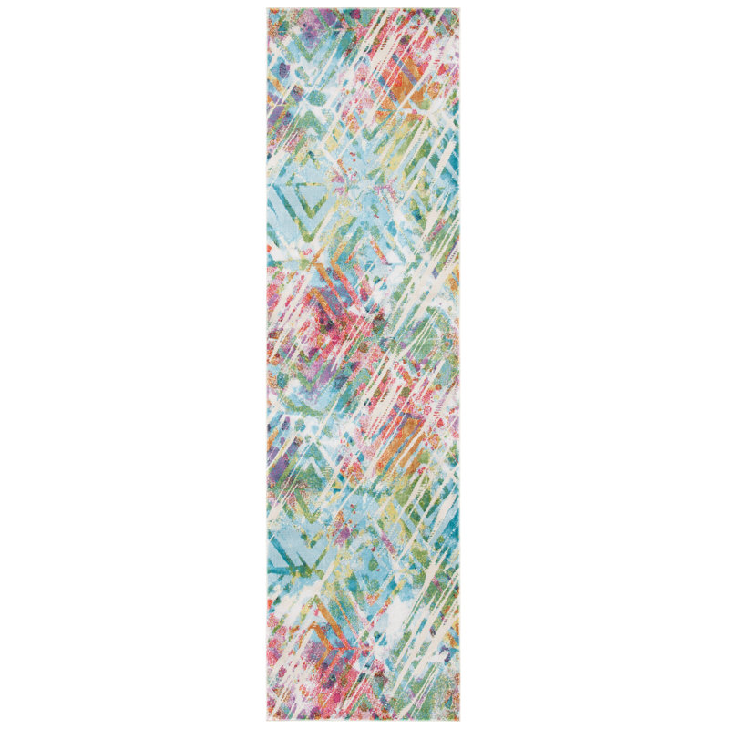 Ofrath 300 Performance Abstract Rug, Runner 2'2" x 8'