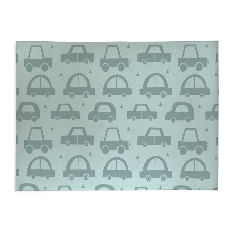 Driveway Colorized Kids Play Mat, Light Blue, Rectangle 2' x 3'
