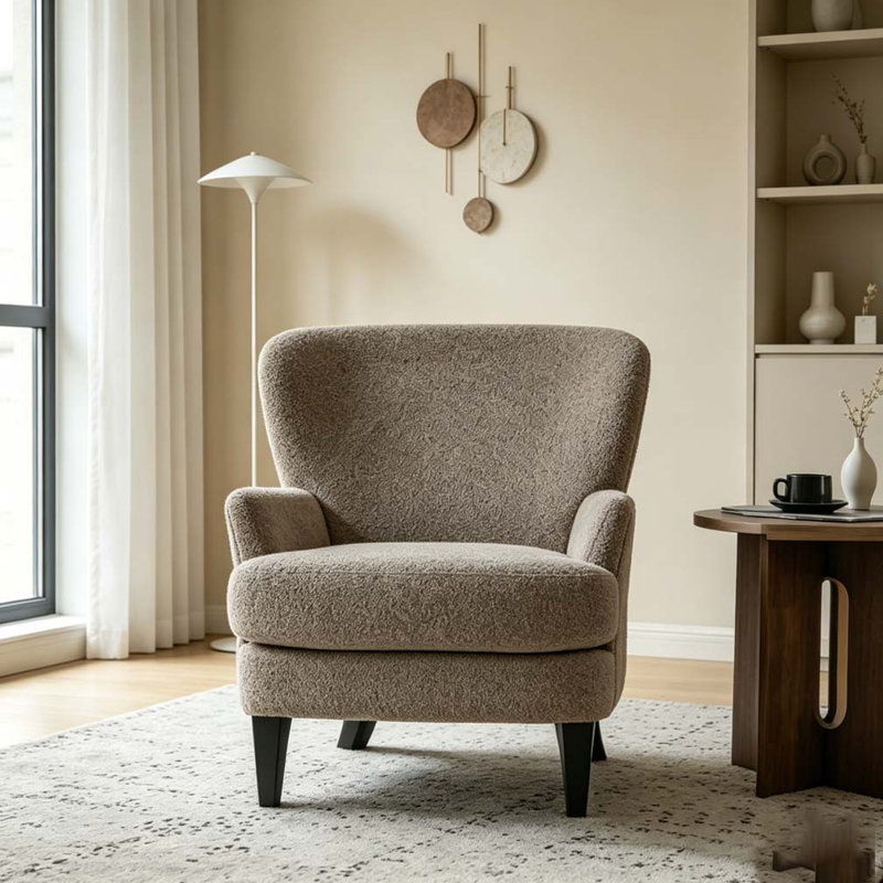 Fauteuil club rembourré Boucle