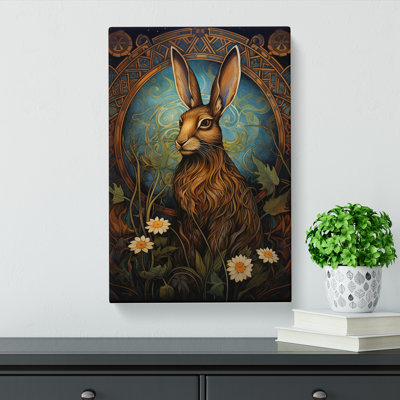 Hare Nouveau - Wrapped Canvas
