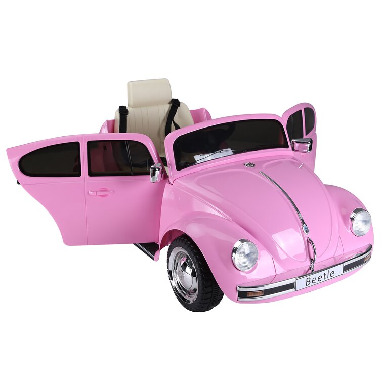  Aosom Volkswagen Beetle Electric - Coche eléctrico con licencia  para niños, 6 V, batería de juguete con control remoto, luces de bocina de  música MP3 para 3-6 años, color azul 