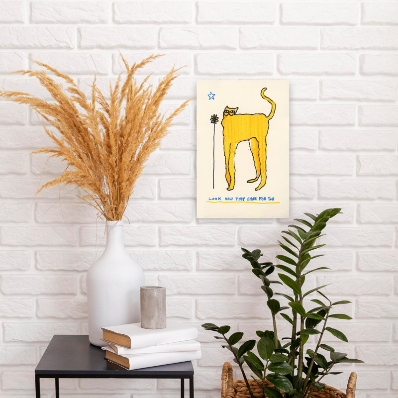 Art mural abstrait contemporain, H 18 po x l 12 po