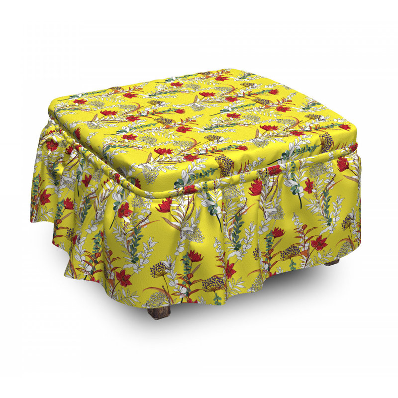 Housse pour repose-pieds à coussins carrés, Motif7