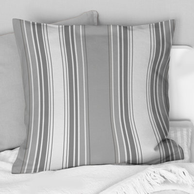 Grey Pinstripe - Modern Throw Pillow