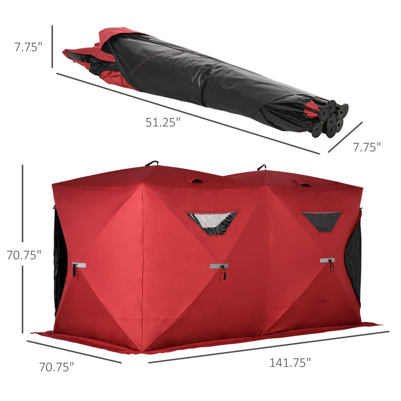 8 Person Tent, Red